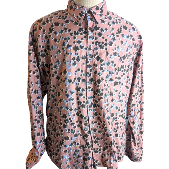 NEW ..NNO7 Deon Floral Long Sleeve Shirt... Size XL